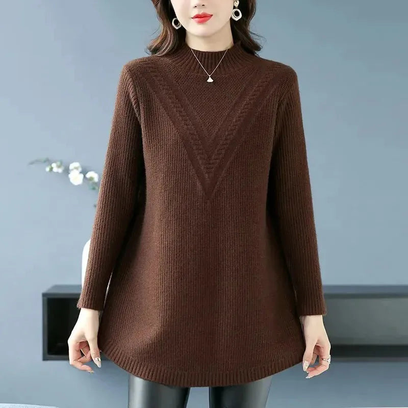 Large Size Women's Autumn Winter High-End Wool Sweater