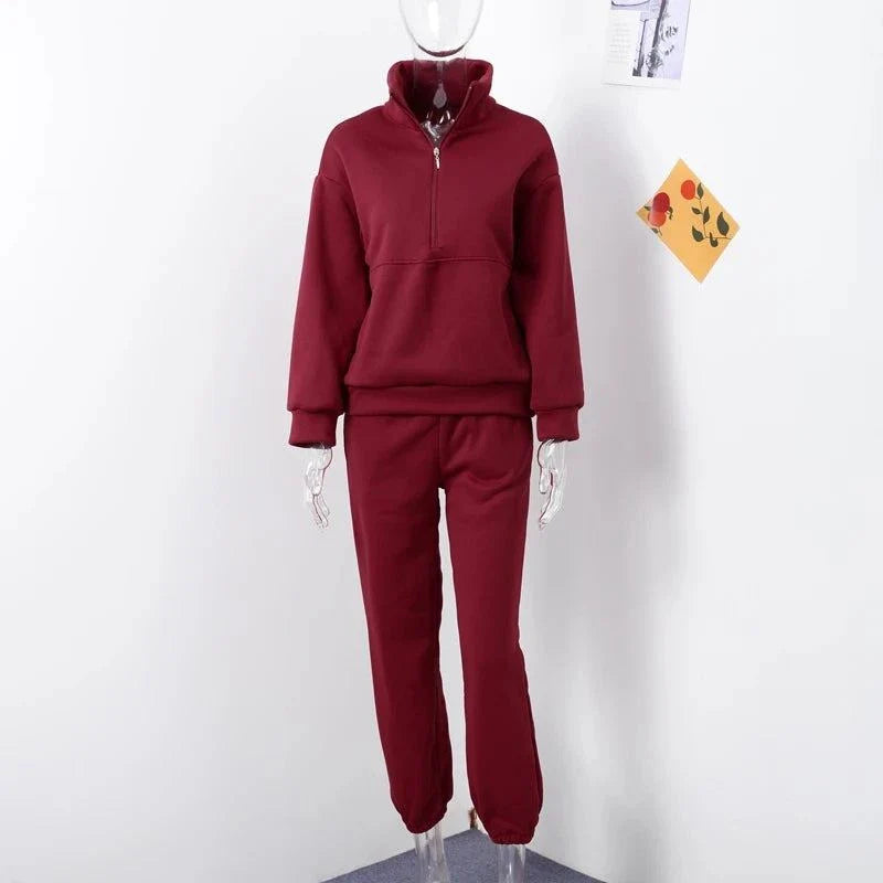 Women's Autumn Winter Sport Set – Sweatshirt & Pants Suit