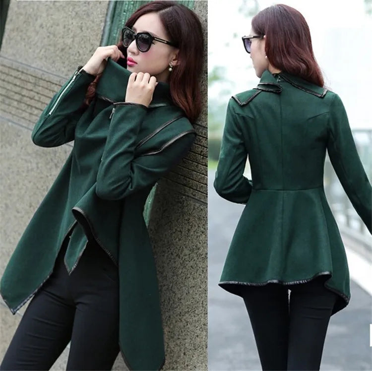 Women’s Trench Coat Long Cashmere Woolen Overcoat