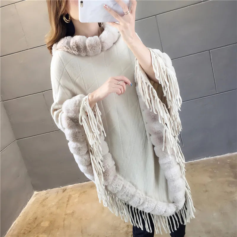 Autumn Winter Imitation Rabbit Fur Women's Coat