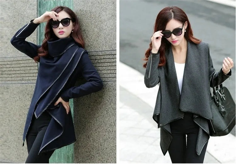 Women’s Trench Coat Long Cashmere Woolen Overcoat