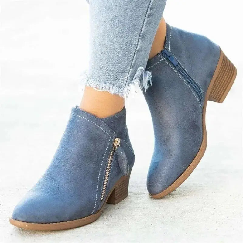 Autumn Winter Low Heel Ankle Boots for Women