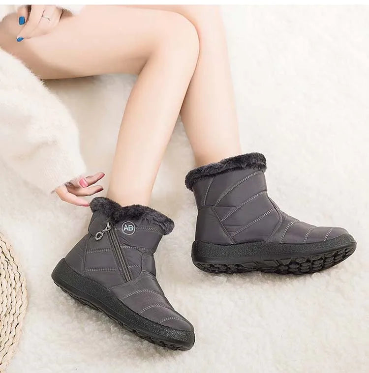 Women's Waterproof Winter Boots with Soft Fur | Alfadarling