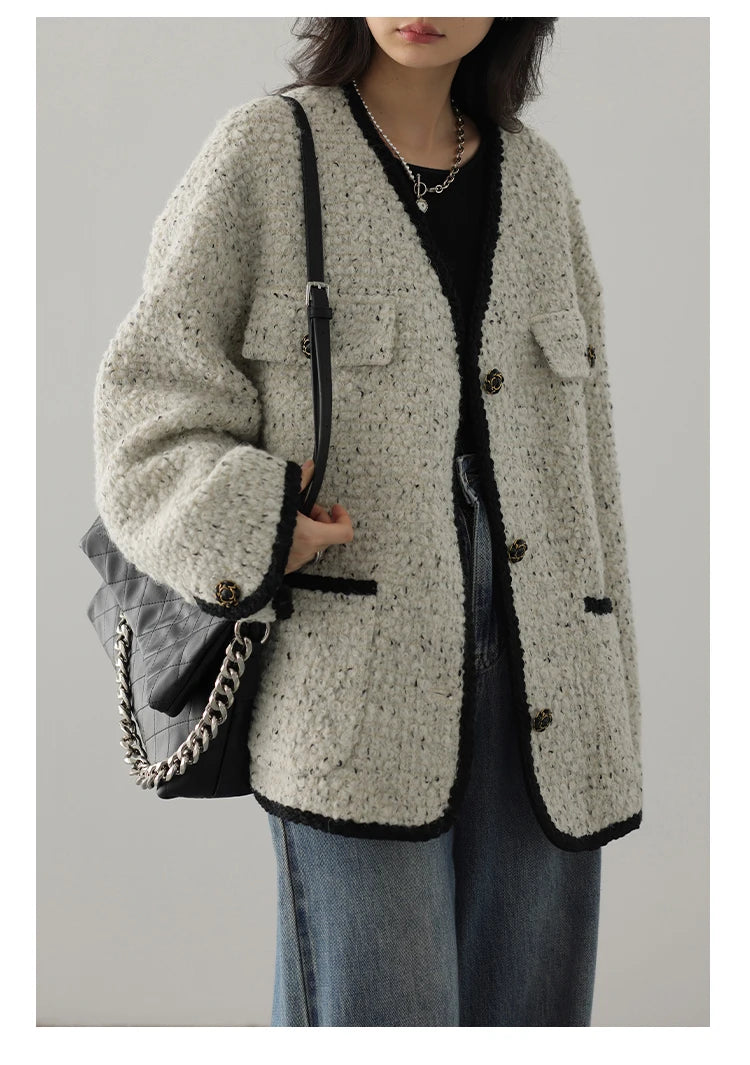 CHIC VEN Women's Woolen Coat - Autumn Winter