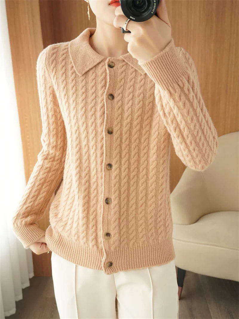 Cashmere Women’s Loose Fitting Knitted Cardigan