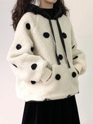 Switch Round Neck Pullover with Polka Dot Pockets for Women 1 image