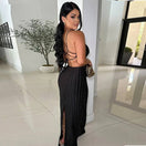 Switch Elegant Halter Sleeveless Long Maxi Dress 1 image