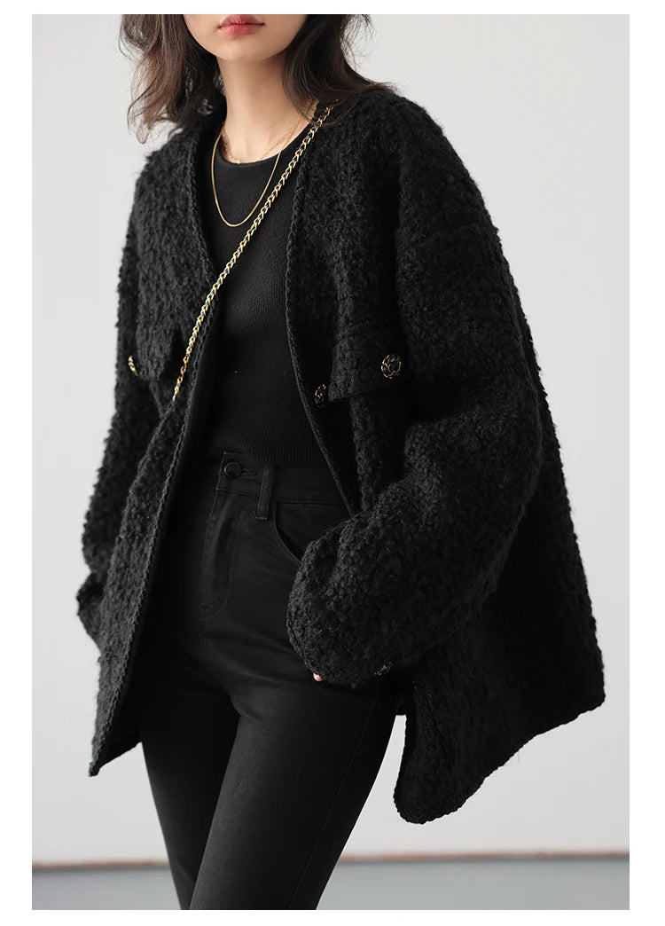 CHIC VEN Women's Woolen Coat - Autumn Winter