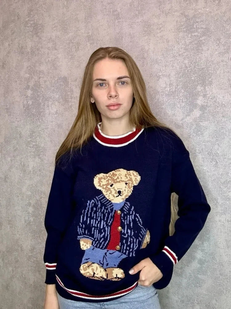 Lazy Knitwear Bear Pullover - Youthful & Warm