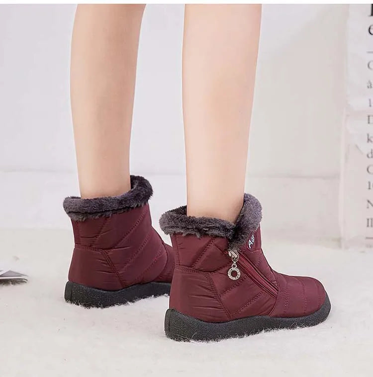 Women's Waterproof Winter Boots with Soft Fur | Alfadarling