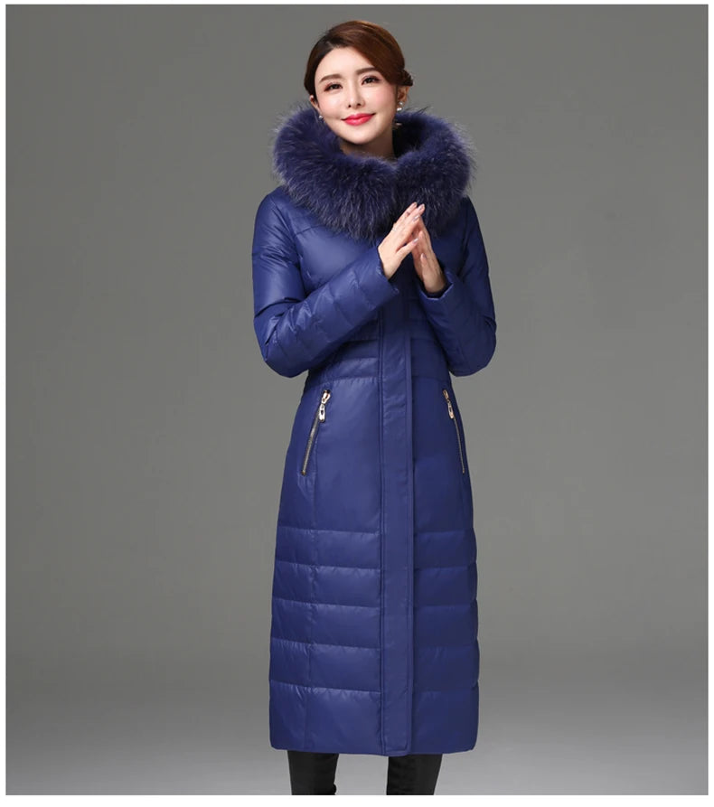 Shengyu Boya Over-The-Knee Long Down Jacket