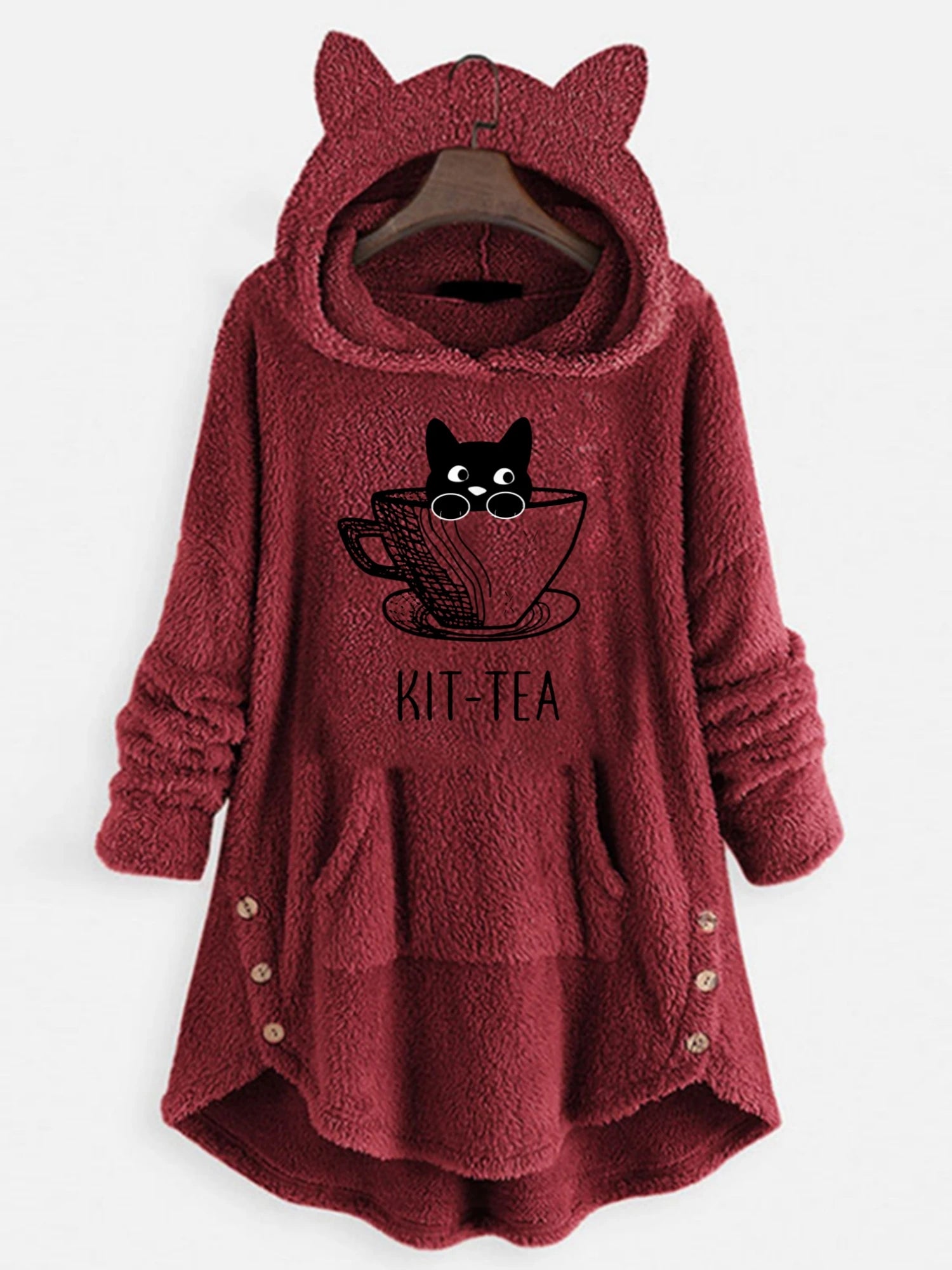 Autumn & Winter Plush Cat Ears Sweatshirt - Alfadarling