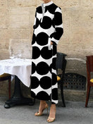 Switch Polka-Dot Split-Side Long Dress 1 image