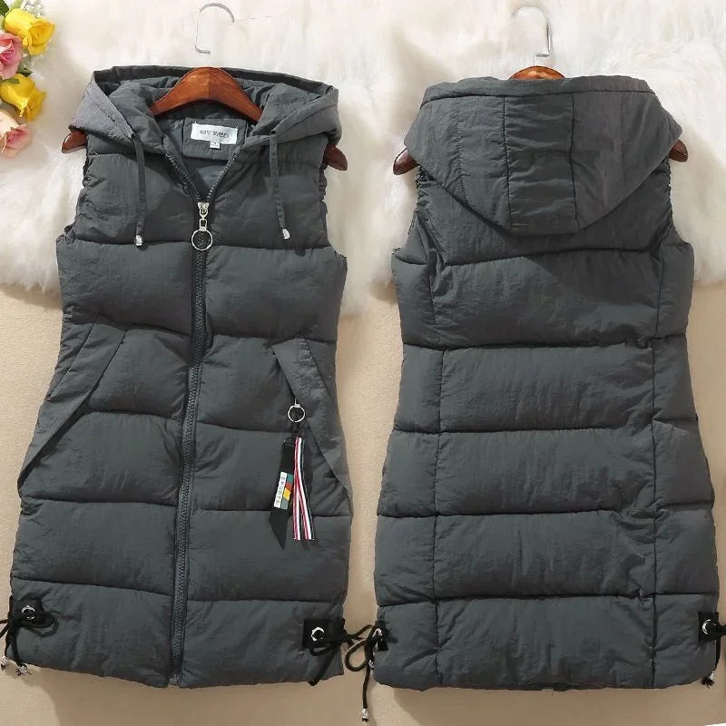 Women's Hooded Puffer Vest – Winter Warmth & Style