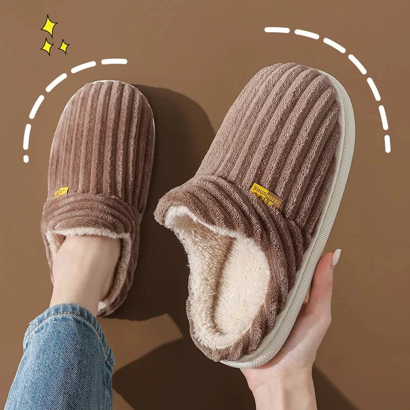 Evshine Women’s Plush Furry Winter Slippers