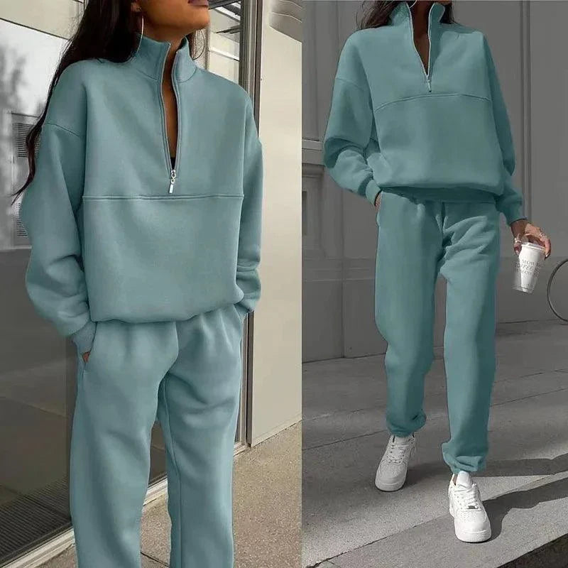 Women's Autumn Winter Sport Set – Sweatshirt & Pants Suit