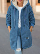 Switch Thickened Fleece-Lined Hooded Sweatshirt - Winter Lamb Wool Jacket 1 image