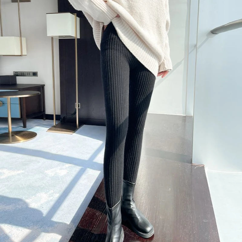 Slim High Waist Thermal Leggings for Women