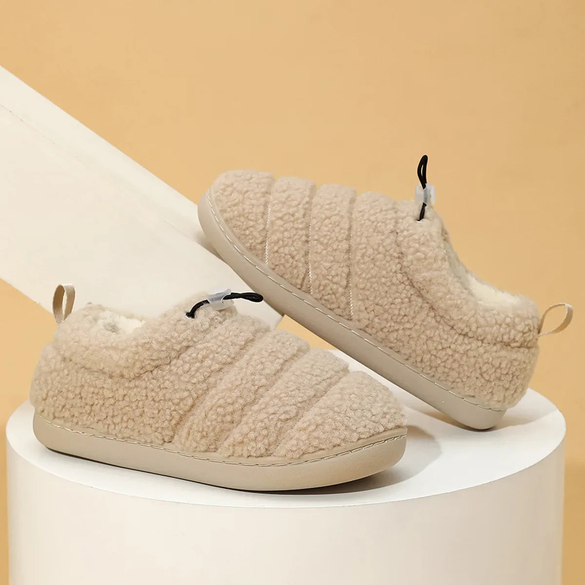 Smile Winter Warm Adjustable Cotton Slippers