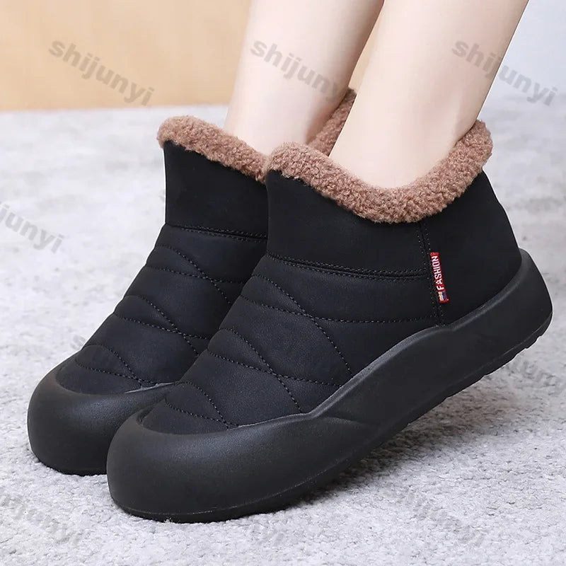 Warm Waterproof Plush Snow Boots for Women