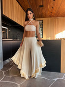 Switch Style Tassel Pants Set - Off Shoulder Top 1 image