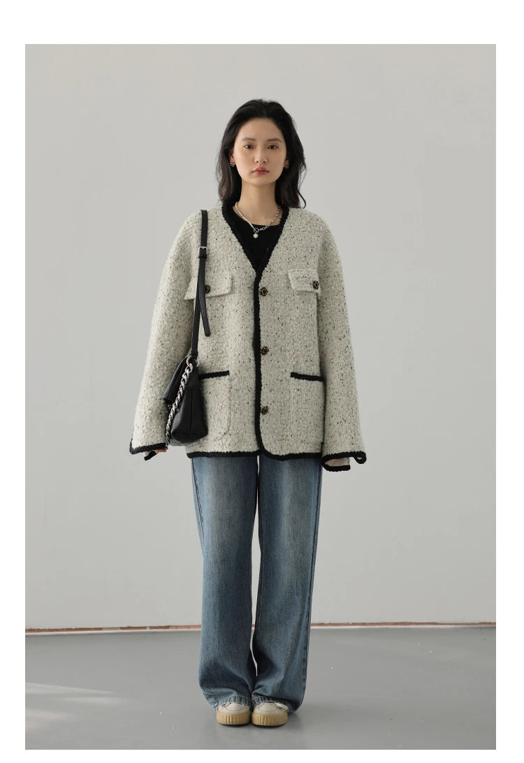 CHIC VEN Women's Woolen Coat - Autumn Winter