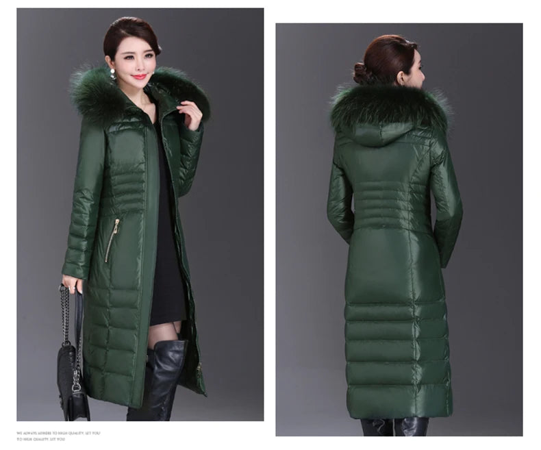 Shengyu Boya Over-The-Knee Long Down Jacket