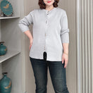 Switch Plus Size Knit Cardigan with Copper Buttons 1 image