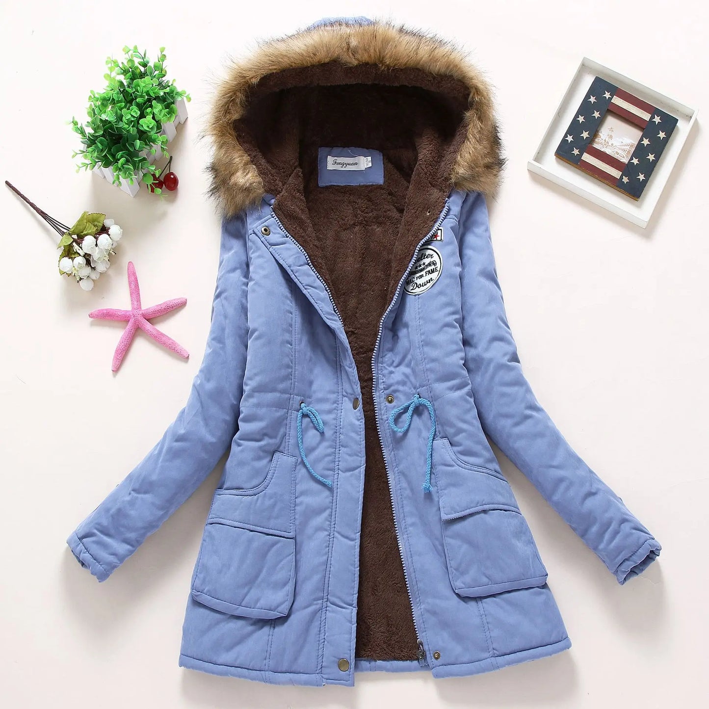 Spring Autumn Winter Jacket Thick Warm Hooded Parka