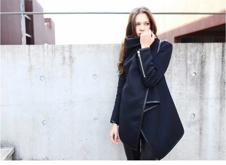 Women’s Trench Coat Long Cashmere Woolen Overcoat