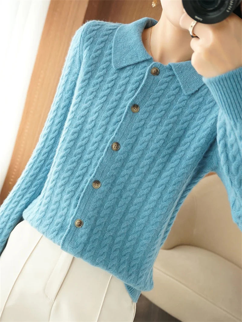 Cashmere Women’s Loose Fitting Knitted Cardigan