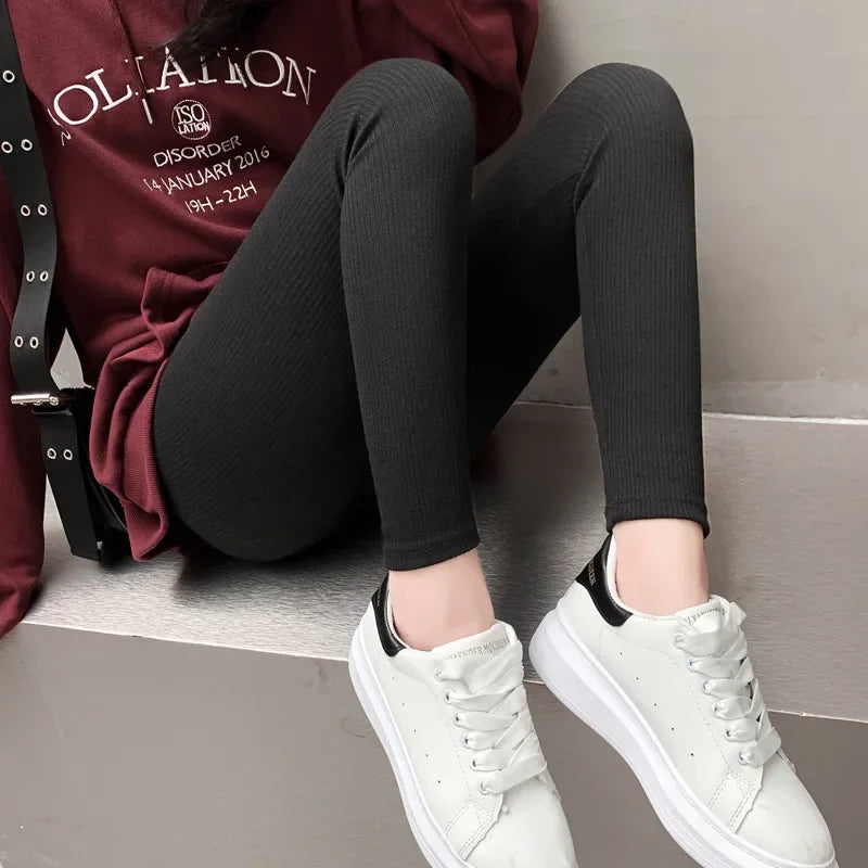 High Waist Warm Winter Skinny Pants - Alfadarling