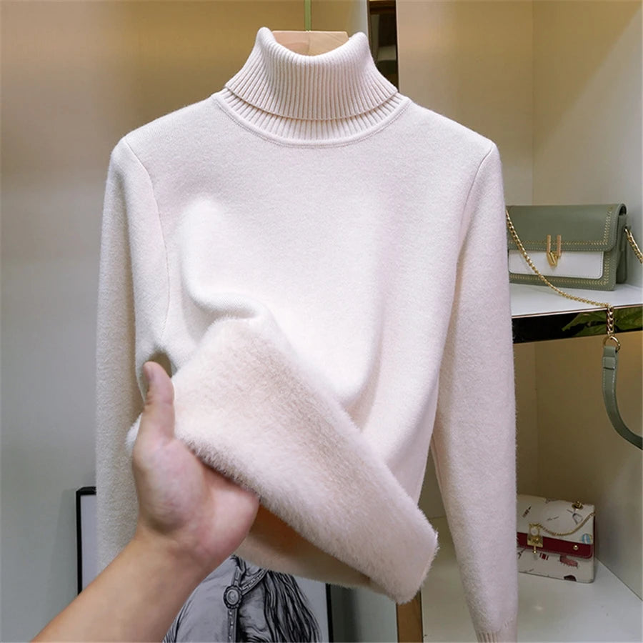 Thicken Velvet Turtleneck Sweater