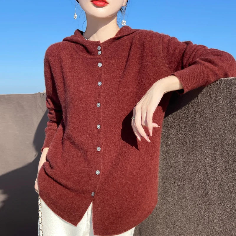 Fall/Winter  Women's Pure Wool Cardigan