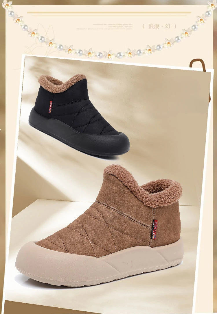 Warm Waterproof Plush Snow Boots for Women