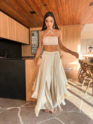 Switch Style Tassel Pants Set - Off Shoulder Top 2 image