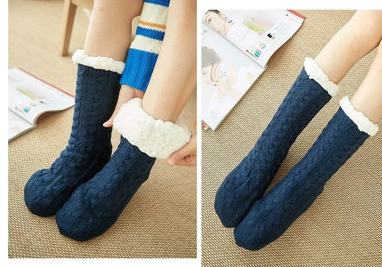 Women's Plush Non-Slip Coral Fleece Floor Socks | Alfadarling