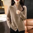 Switch Merino Wool Half-High Collar Cardigan for Women 1 image