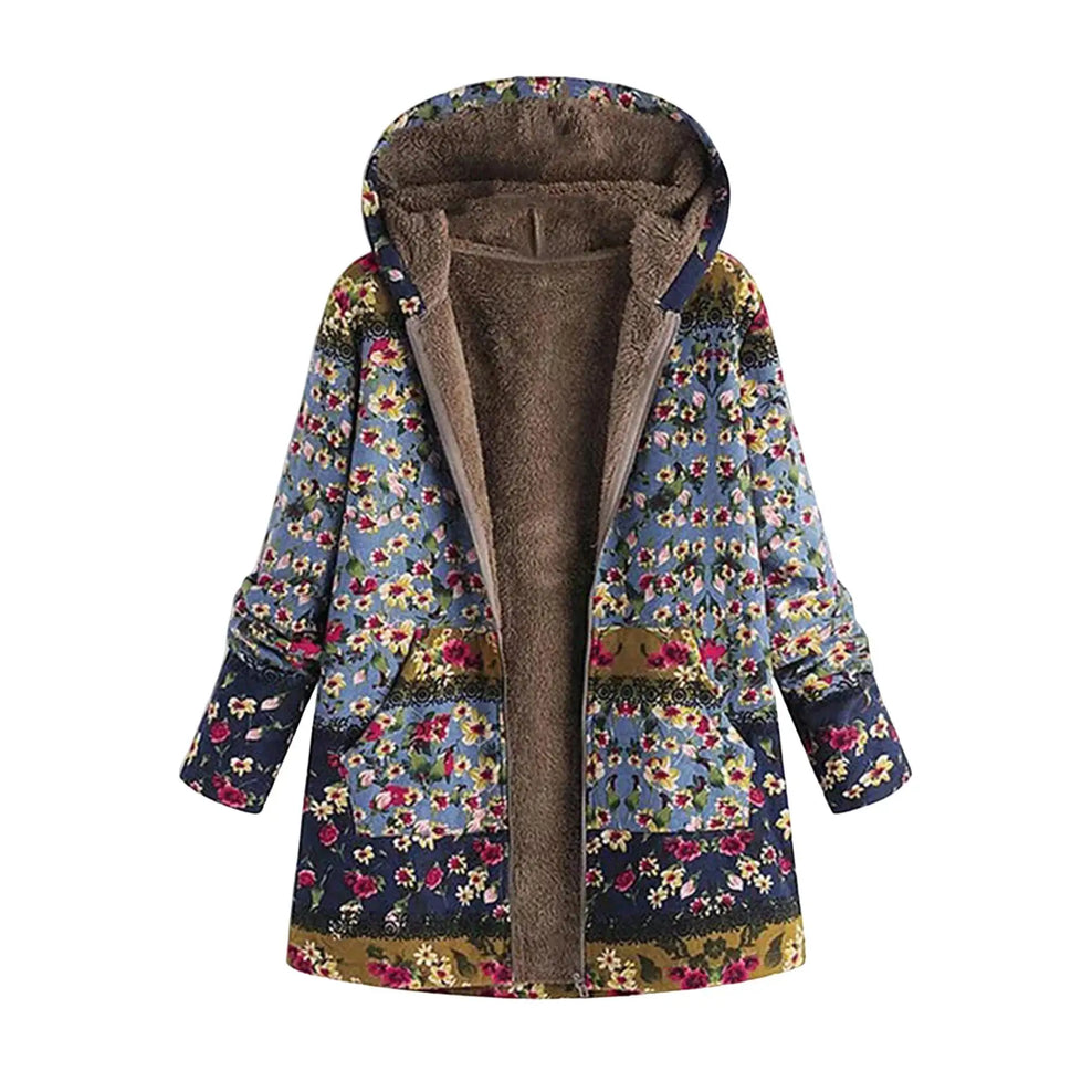 Winter Women’s Hooded Coat with Pockets