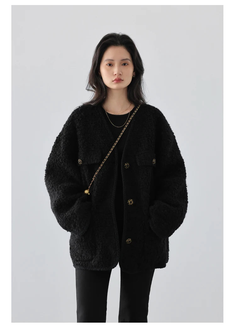 CHIC VEN Women's Woolen Coat - Autumn Winter