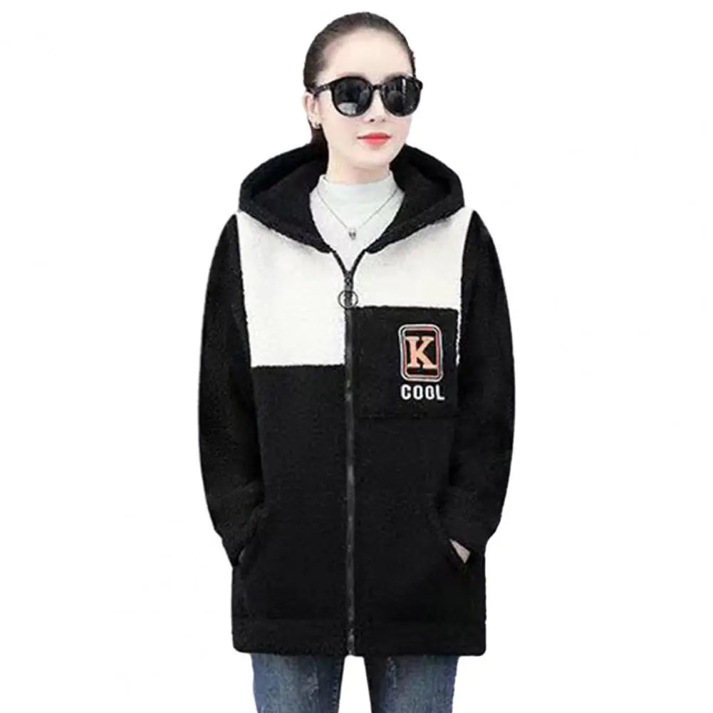 Colorblock Fleece Hooded Jacket