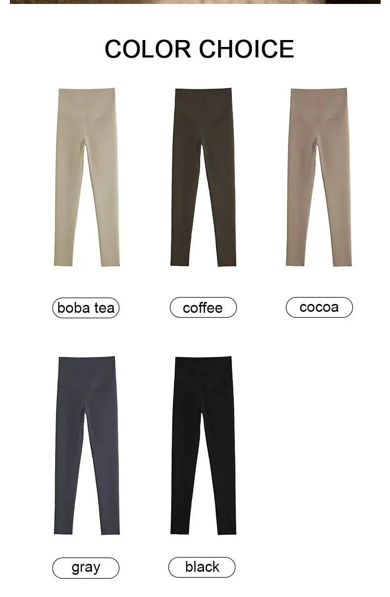 Color options for Autumn Thin Rabbit Fleece Shark Leggings: boba tea, coffee, cocoa, gray, black.