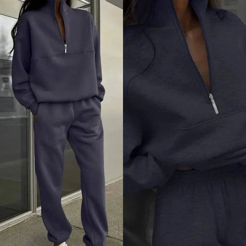 Women's Autumn Winter Sport Set – Sweatshirt & Pants Suit