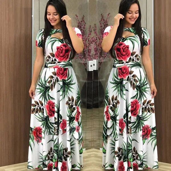 Floral Elegance: Spring Maxi Dress