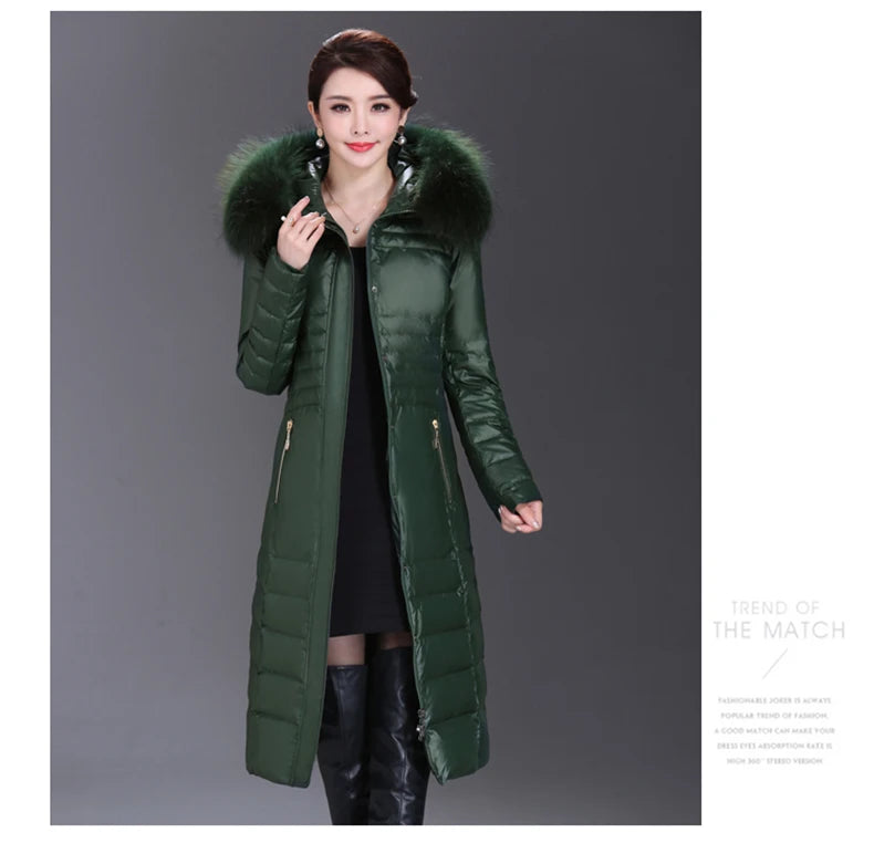 Shengyu Boya Over-The-Knee Long Down Jacket