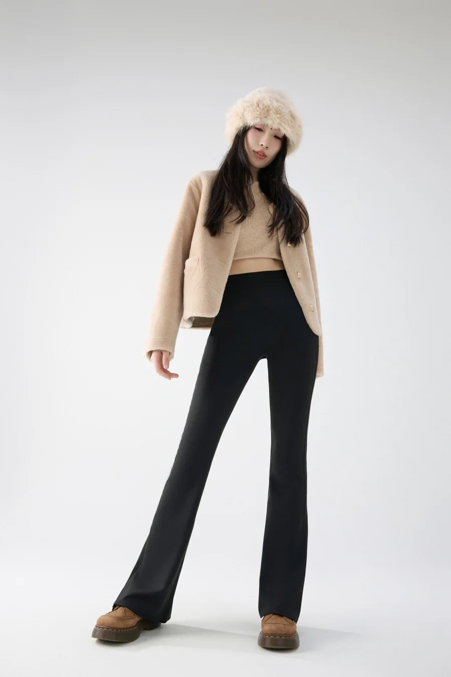 BIVIGAOS Autumn Winter Micro Flared Pants Leggings