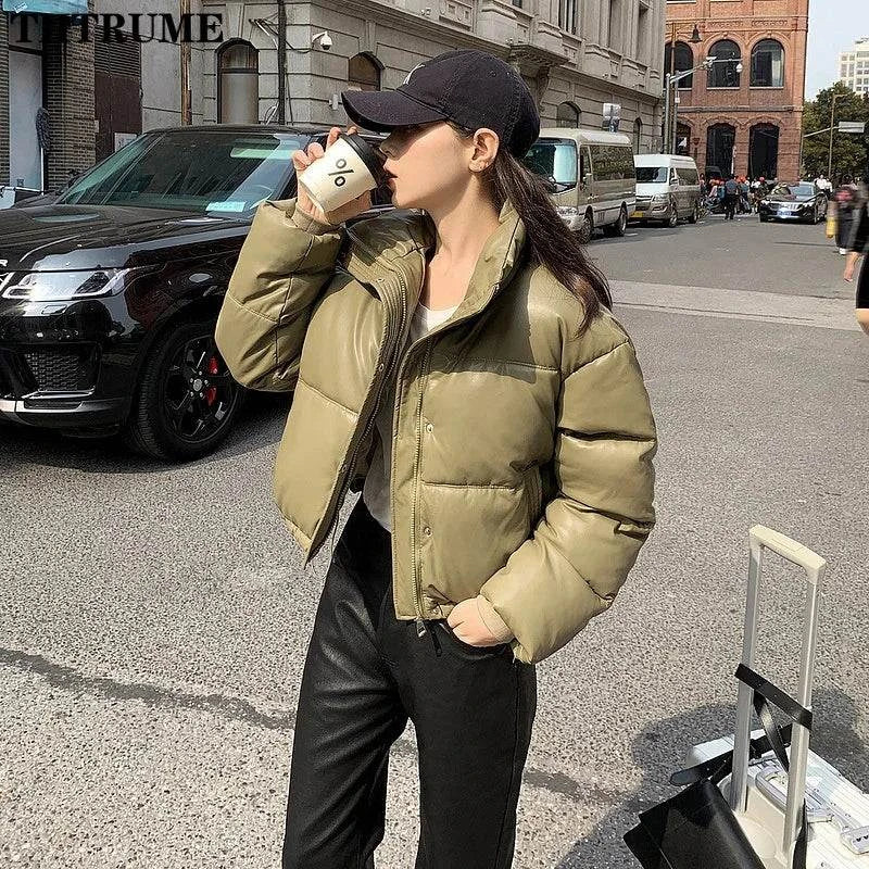 Elegant Autumn PU Jacket for Women