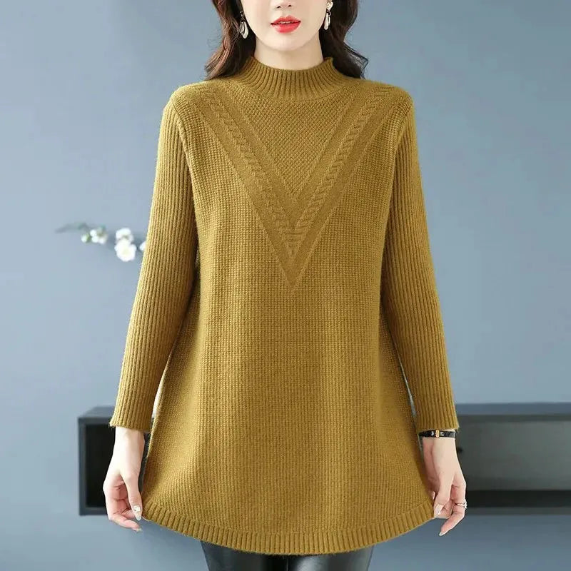 Large Size Women's Autumn Winter High-End Wool Sweater