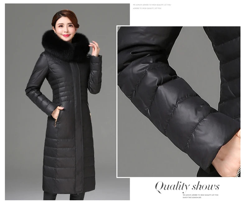 Shengyu Boya Over-The-Knee Long Down Jacket