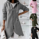 Switch Oversized Loose Zip Sweatshirt with Tie Collar 1 image